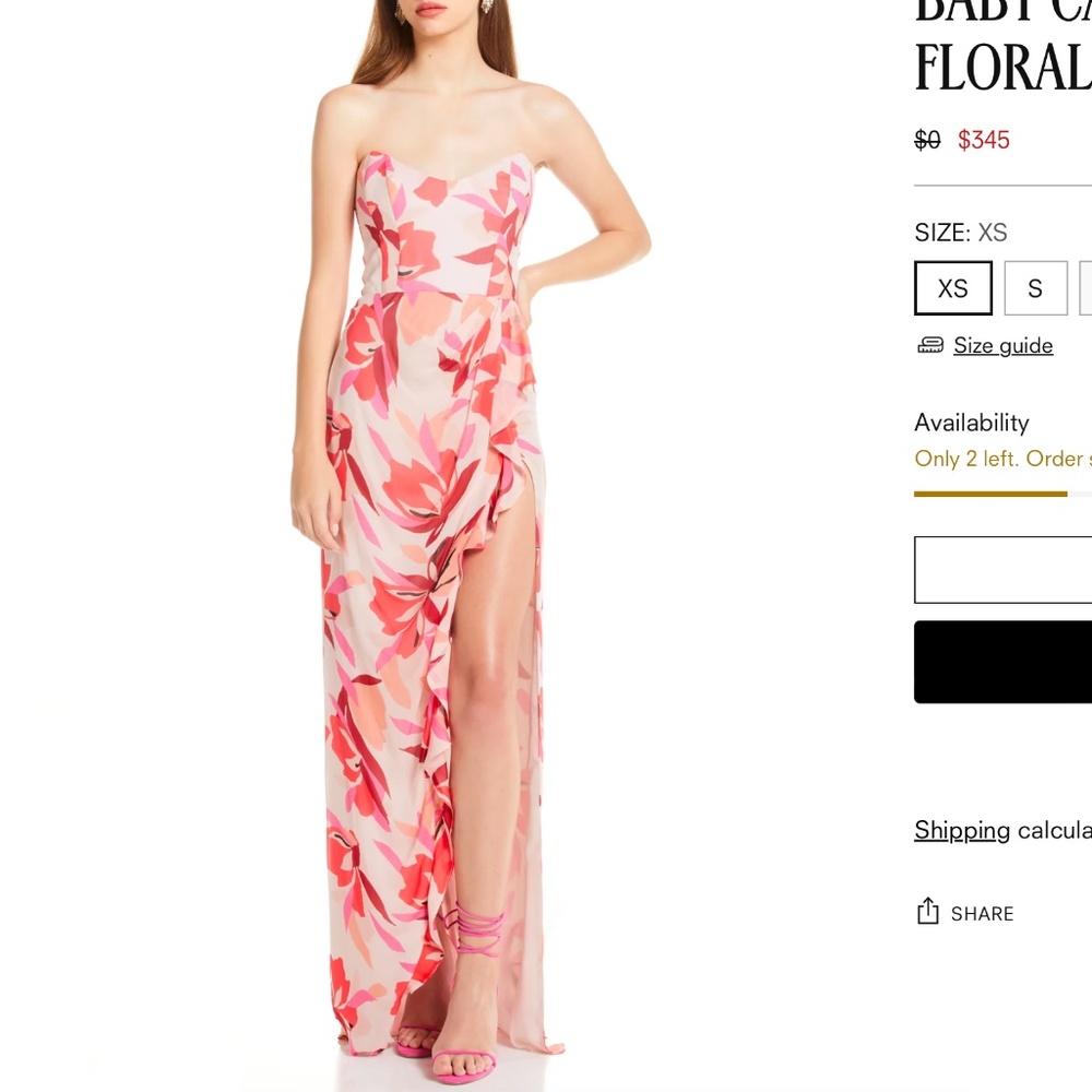 Katie May Baby Cakes Dress NWT in Pink Floral